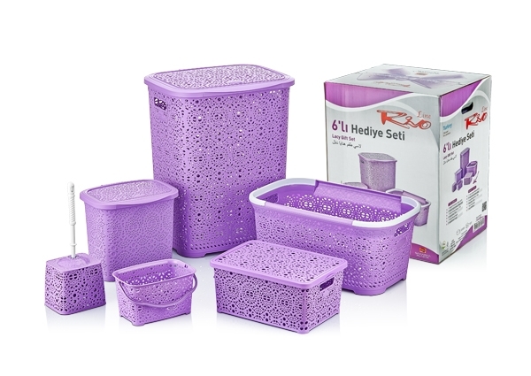 Dantel Desenli Banyo Seti